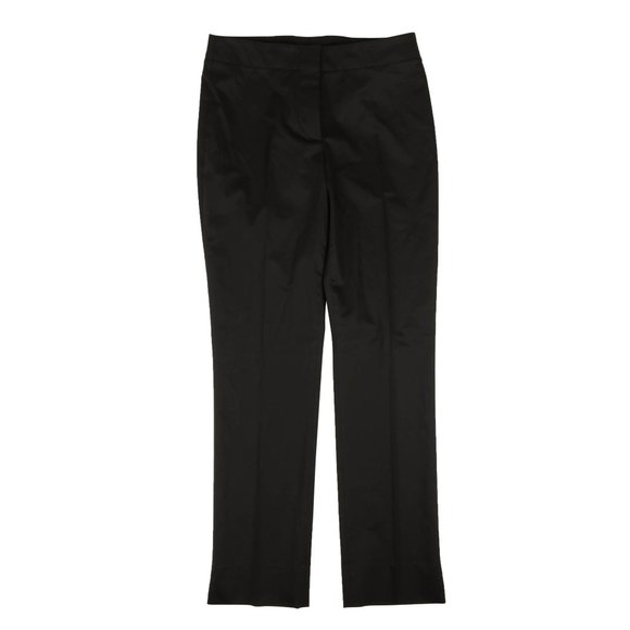 INCOTEX Black Flat Front Straight Dress Pants Size 4/40 $475